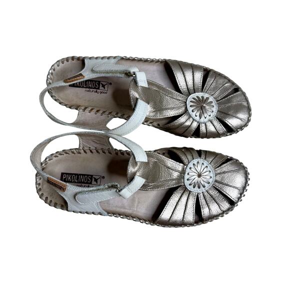 NEW PIKOLINOS Women's 38 Puerto Vallarta Leather Woven Strappy Sandal Shoes - Picture 10 of 10